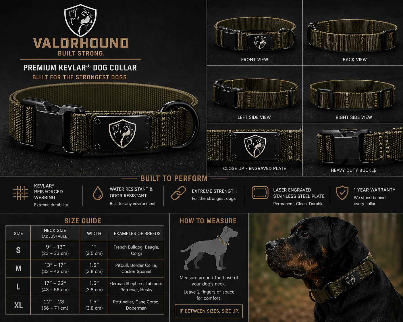 Premium Kevlar Dog Collar